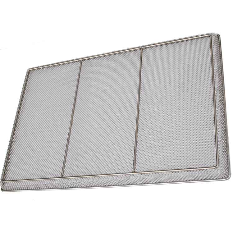 Stainless Steel Crimped Wire Mesh Tray